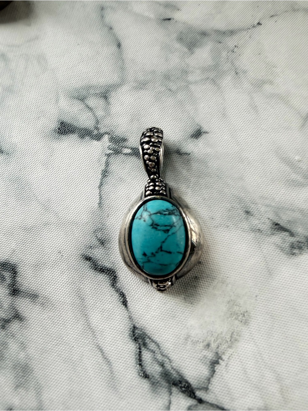 Premier Designs Granada Turquoise Oval Pendant ONLY